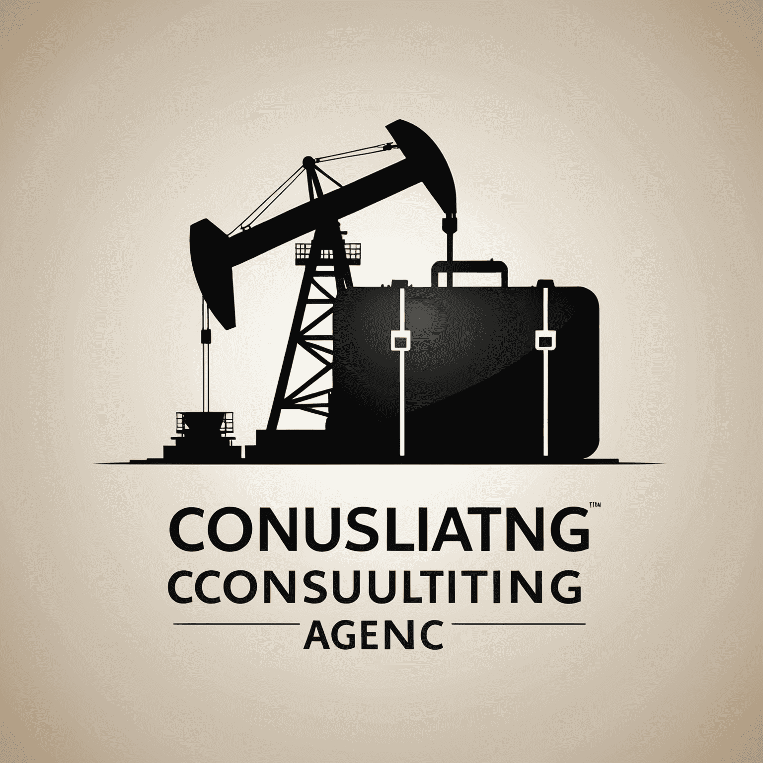 Consulting Agency Logo - A stylized oil rig silhouette combined with a briefcase icon, representing our expertise in oil and gas industry consulting