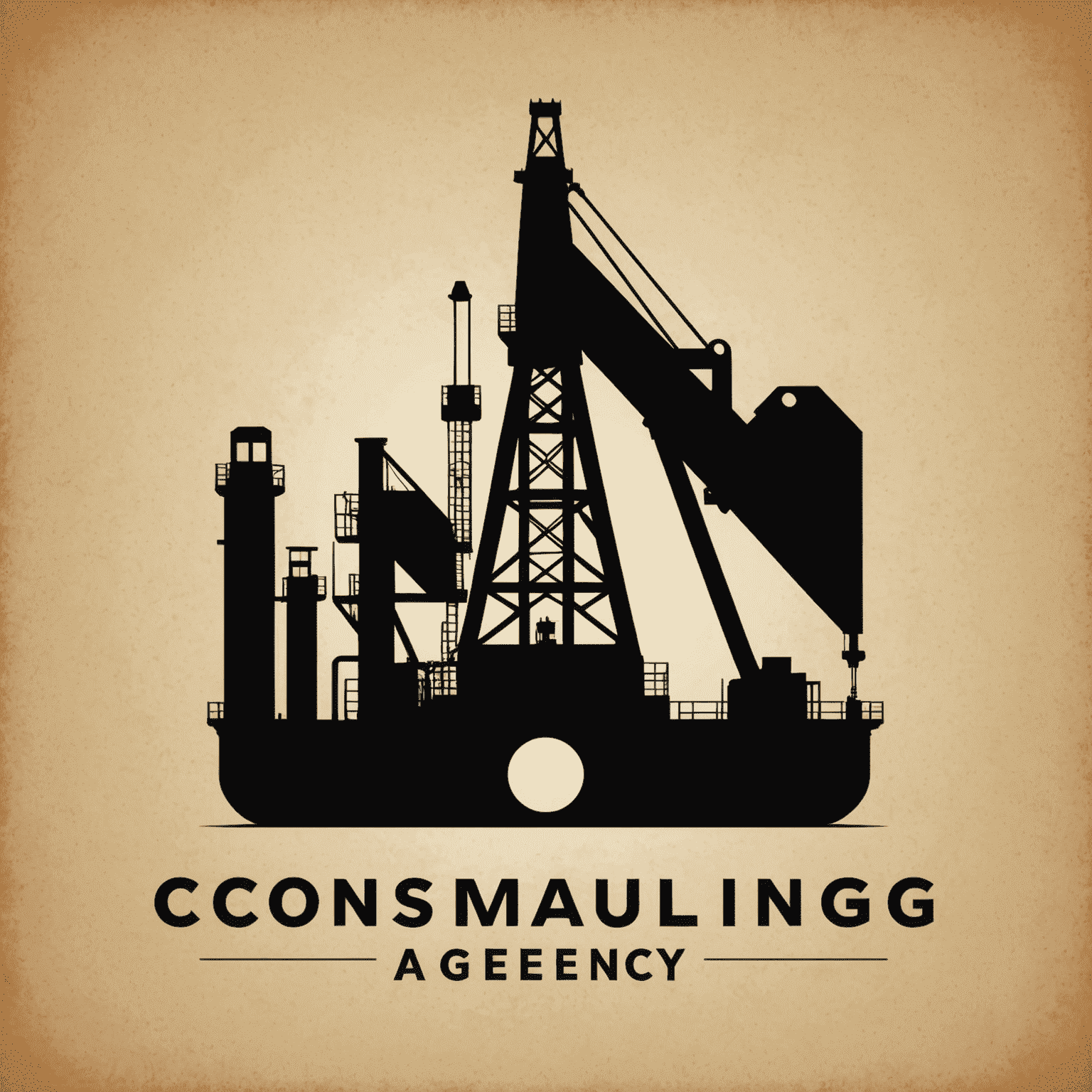 Consulting Agency Logo - A stylized oil rig silhouette combined with a briefcase icon, representing our expertise in oil and gas industry consulting