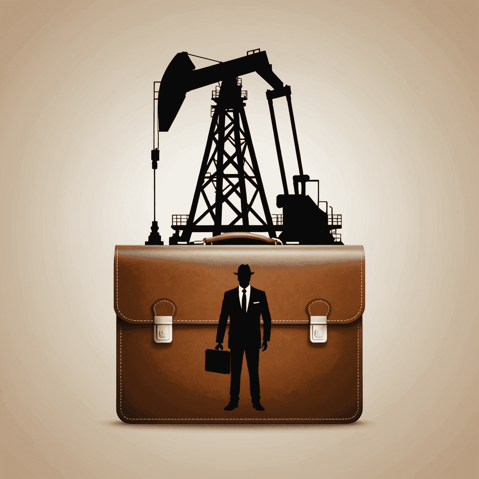 Consulting Agency Logo - A stylized oil rig silhouette combined with a briefcase icon, representing our expertise in oil and gas industry consulting